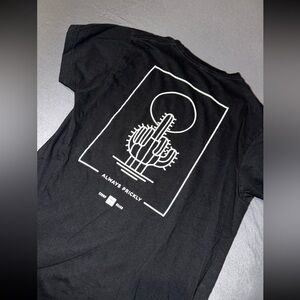 Cactus Middle Finger Womens Tshirt Small